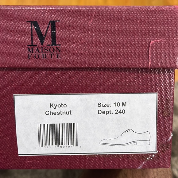 Brand New Maison Forte lace-up whole cut shoes Brown Sz 10 M - Picture 11 of 11